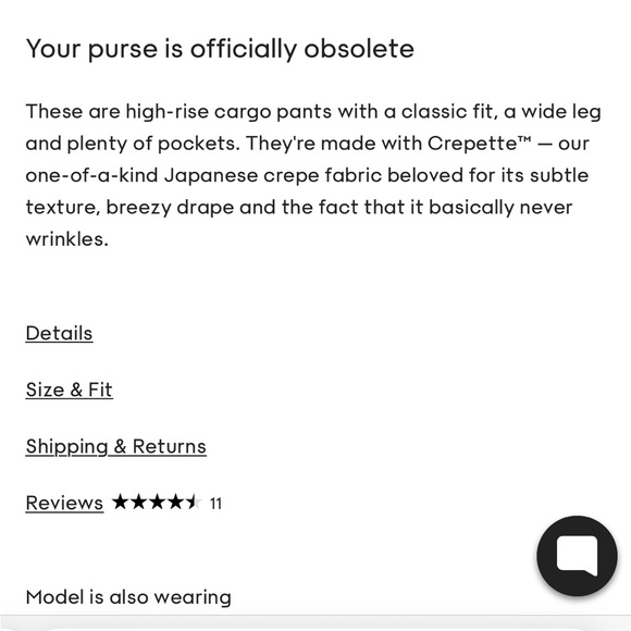 NWT Wilfred New Bridger Cargo Pants - Light Birth - Picture 5 of 11